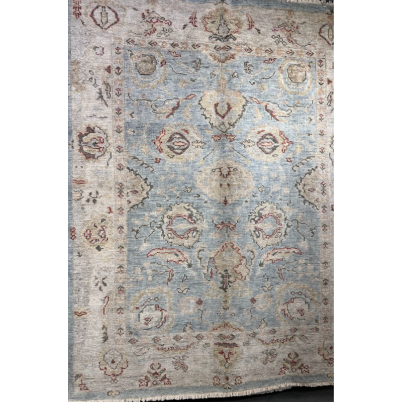 Helena Light Blue / Beige Hand-Knotted Rug