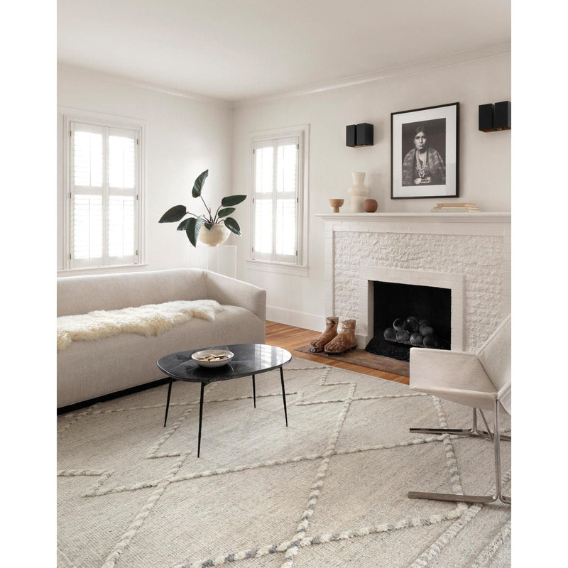 Iman Ivory / Light Grey Hand-Knotted Rug