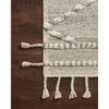 Iman Ivory / Light Grey Hand-Knotted Rug