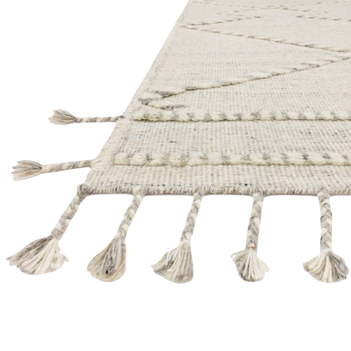Iman Ivory / Light Grey Hand-Knotted Rug