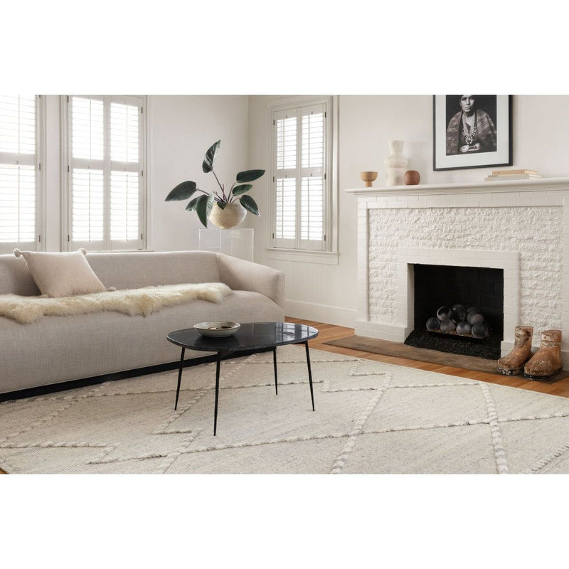 Iman Ivory / Light Grey Hand-Knotted Rug