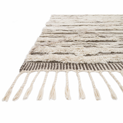 Khalid Ivory/Taupe Hand-Knotted Rug