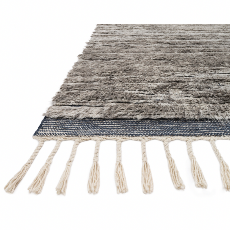 Khalid Pewter/Ink Hand-Knotted Rug