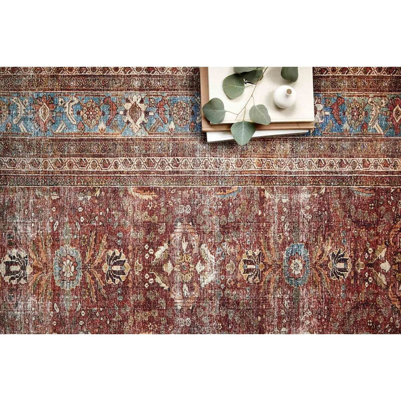 Layla Brick/Blue Rug