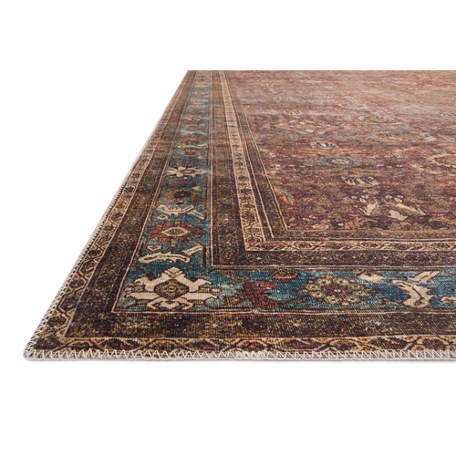 Layla Brick/Blue Rug