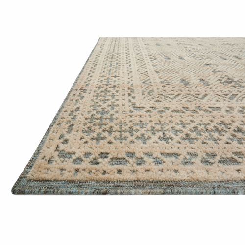 Ollie Blue/Natural Hand-Knotted Rug