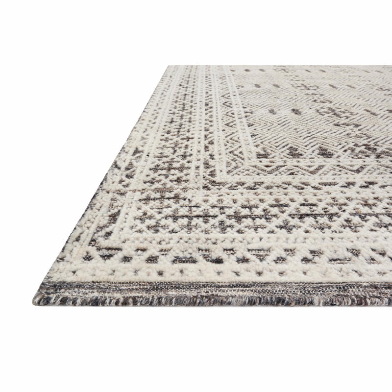 Ollie Grey/Ivory Hand-Knotted Rug