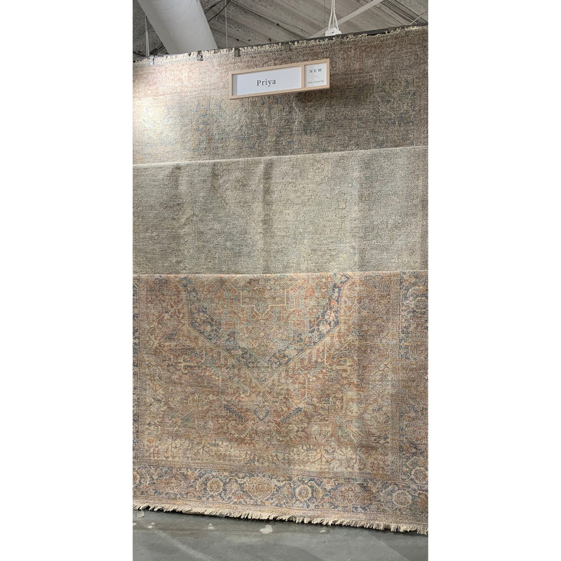 Priya Natural / Blue Rug