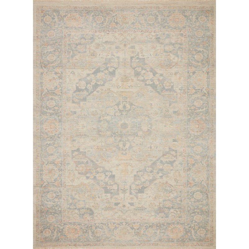 Priya Bone / Bluestone Rug