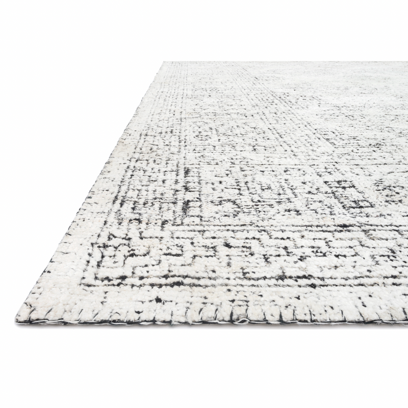 Vox White / Black Hand-Knotted Rug