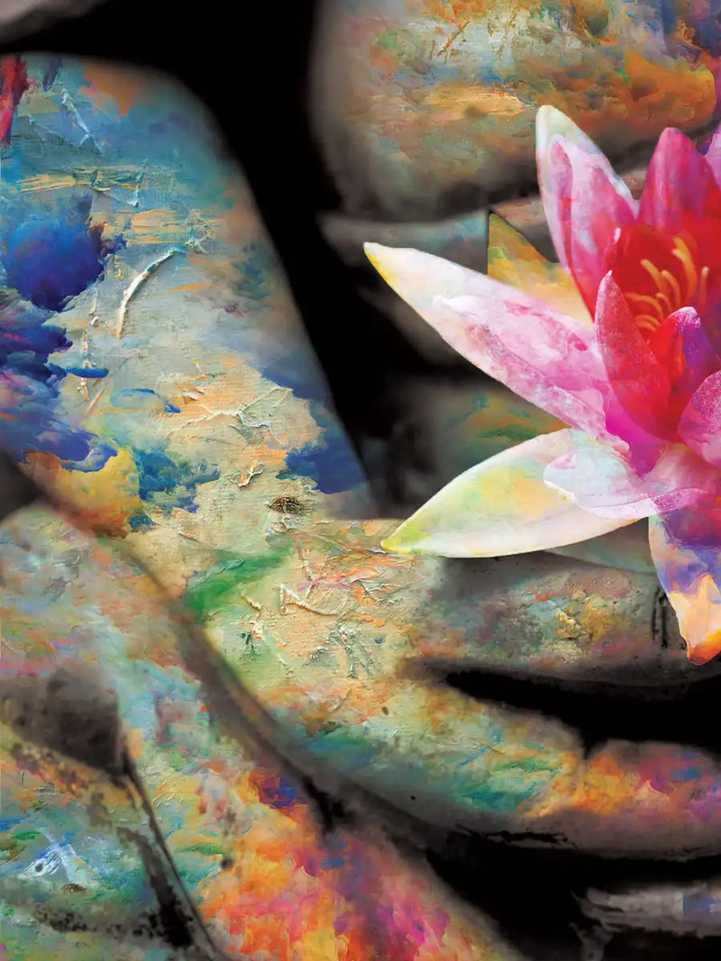 Lotus Flower In Hand Wall Art
