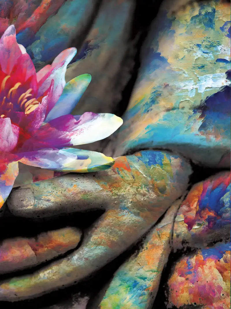 Lotus Flower In Hand Wall Art
