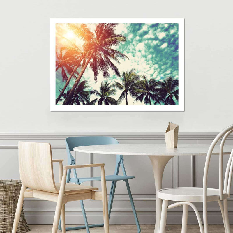 Vintage Style Palm Trees Wall Art