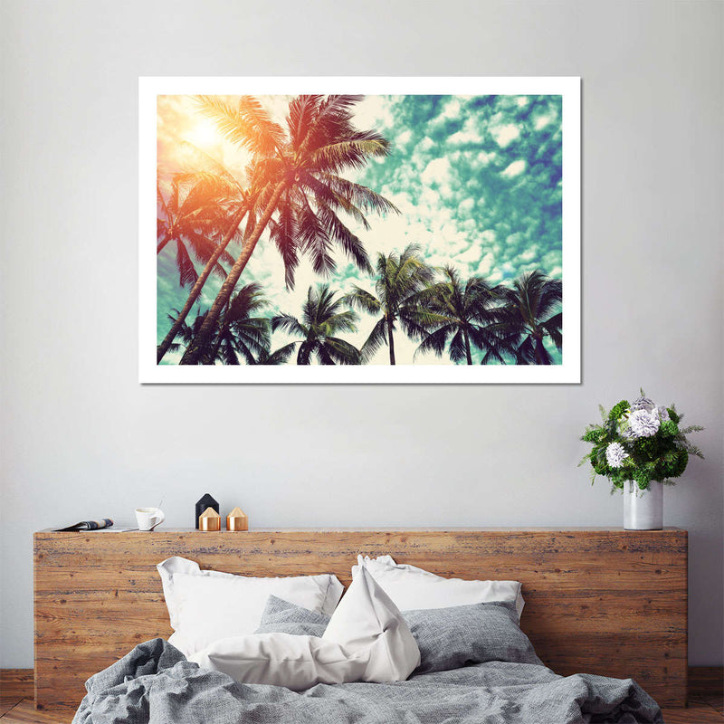 Vintage Style Palm Trees Wall Art