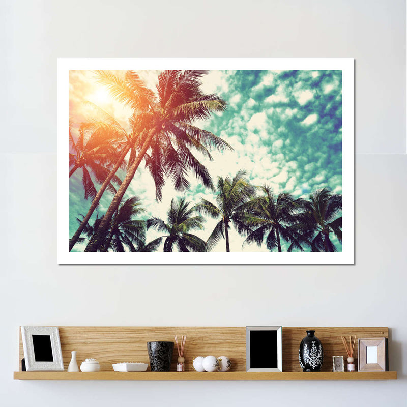 Vintage Style Palm Trees Wall Art