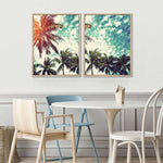 Vintage Style Palm Trees Wall Art