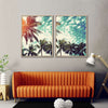 Vintage Style Palm Trees Wall Art
