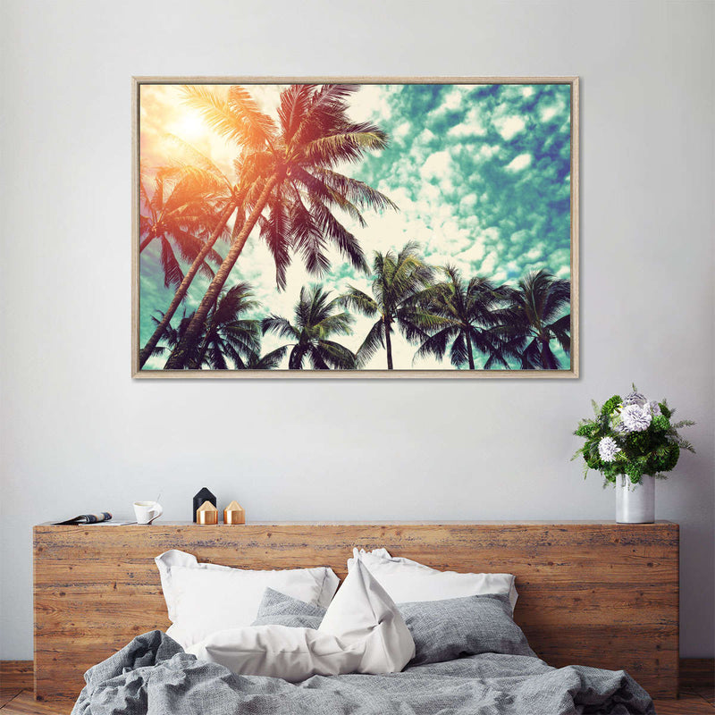 Vintage Style Palm Trees Wall Art