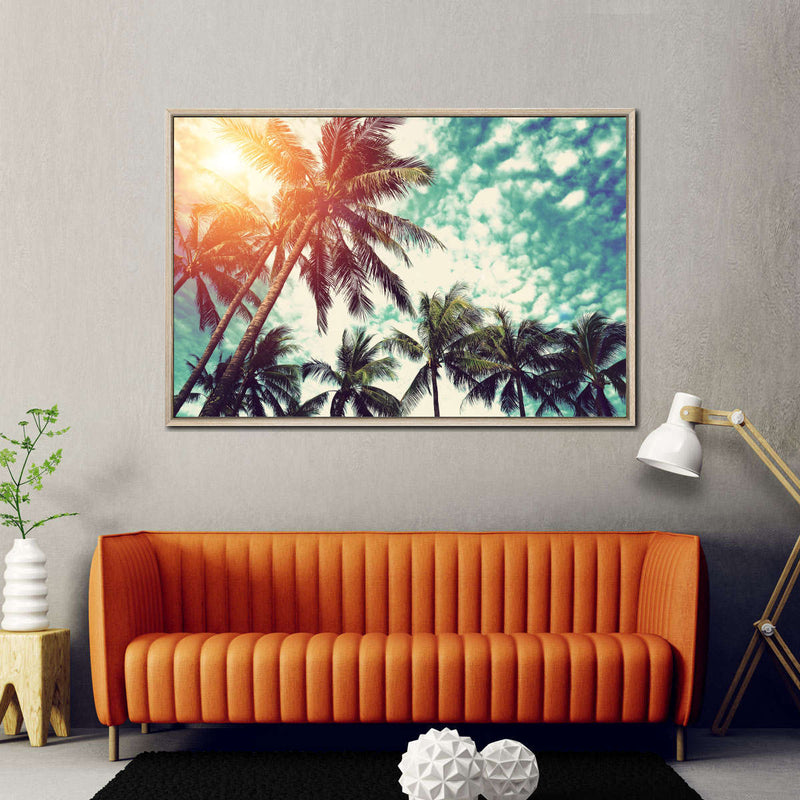 Vintage Style Palm Trees Wall Art