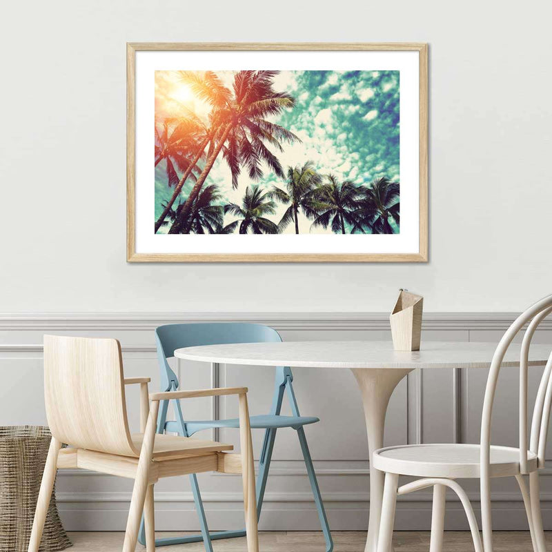 Vintage Style Palm Trees Wall Art
