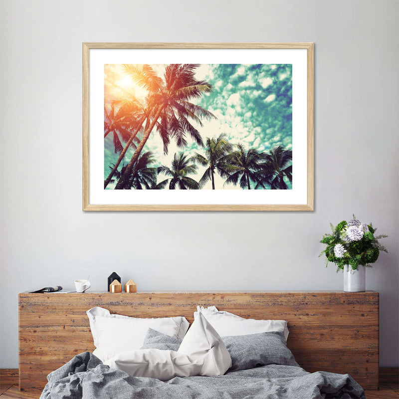 Vintage Style Palm Trees Wall Art