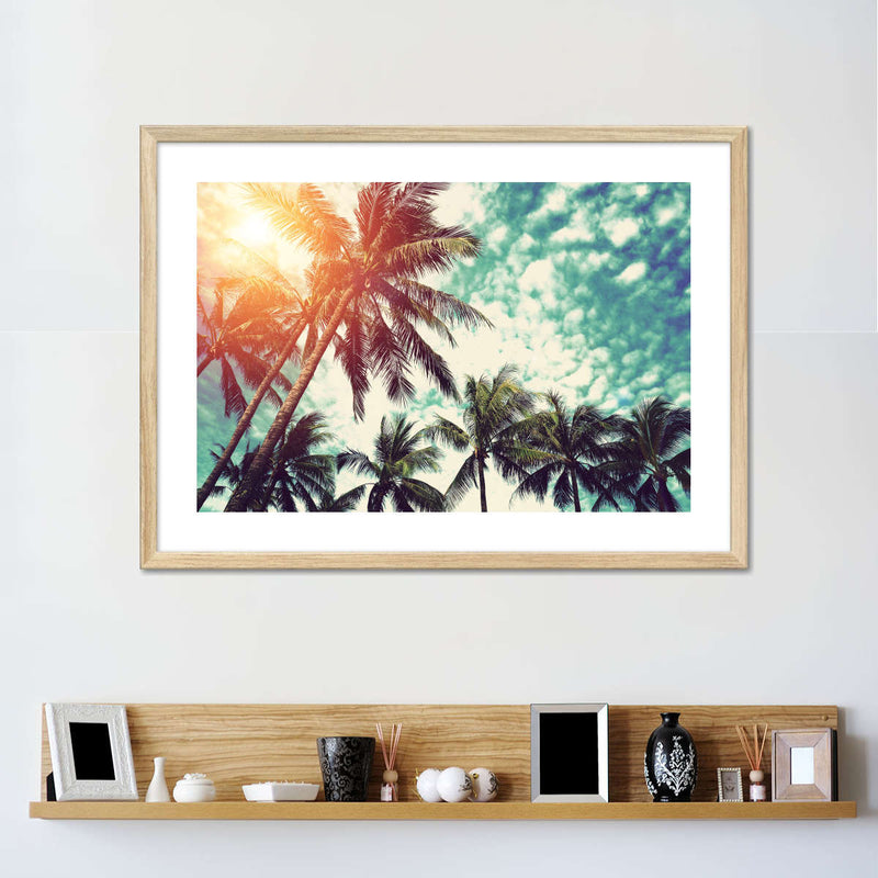 Vintage Style Palm Trees Wall Art