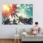 Vintage Style Palm Trees Wall Art