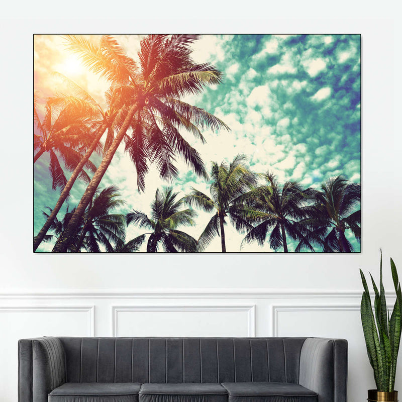 Vintage Style Palm Trees Wall Art
