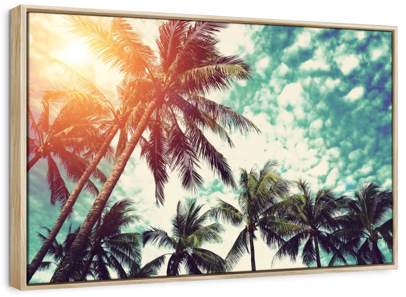 Vintage Style Palm Trees Wall Art
