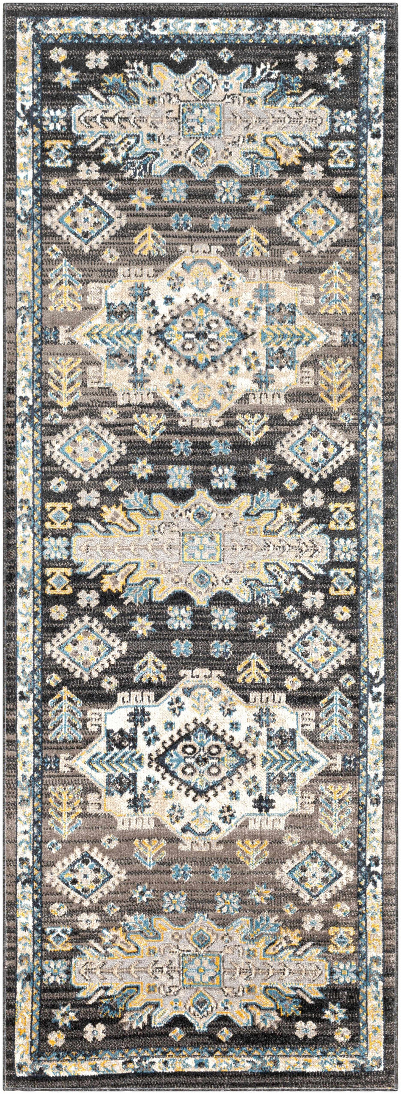 Cabacungan Black & Blue Washable Area Rug