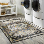 Cabacungan Black & Blue Washable Area Rug