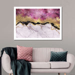 Pink And Gold Abstract Wall Art