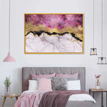 Pink And Gold Abstract Wall Art
