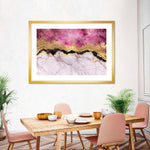 Pink And Gold Abstract Wall Art