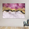 Pink And Gold Abstract Wall Art