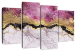 Pink And Gold Abstract Wall Art