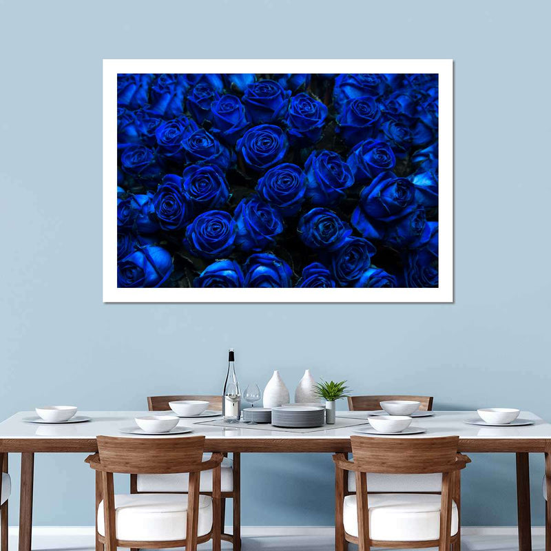 Royal Blue Roses Wall Art