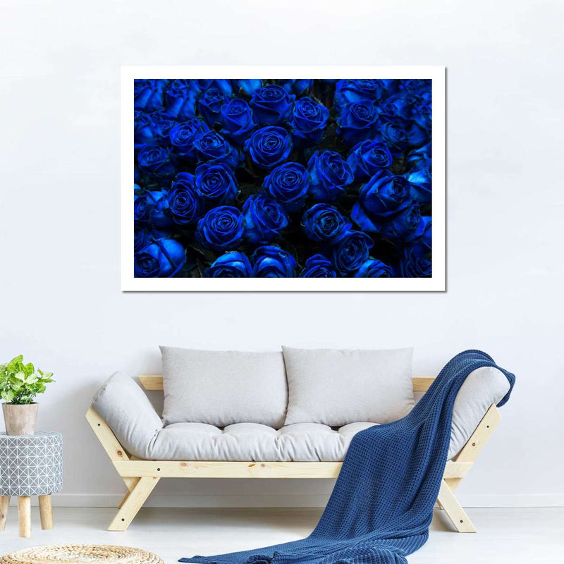Royal Blue Roses Wall Art