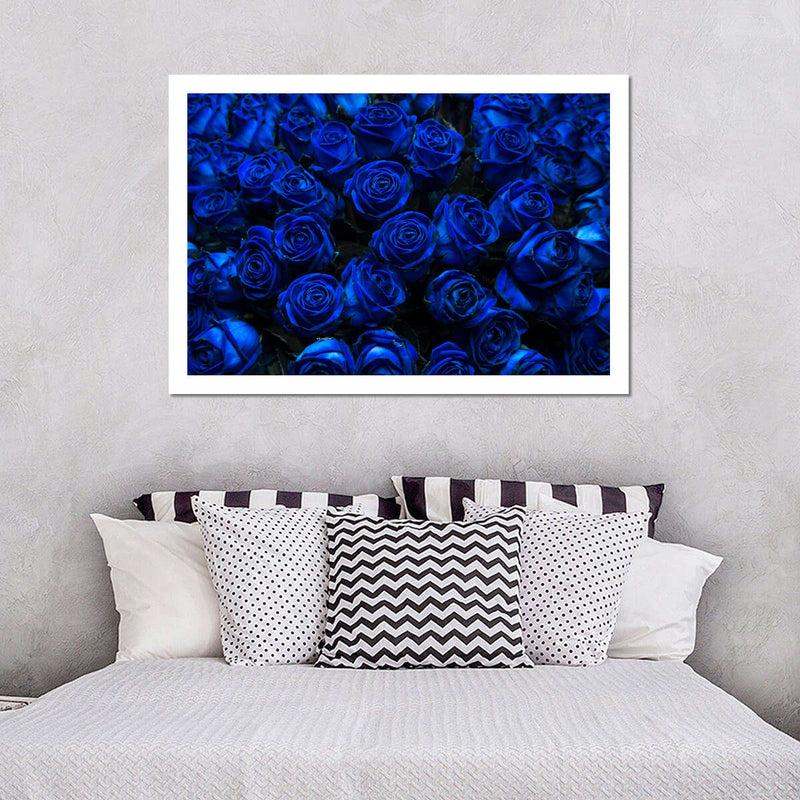 Royal Blue Roses Wall Art