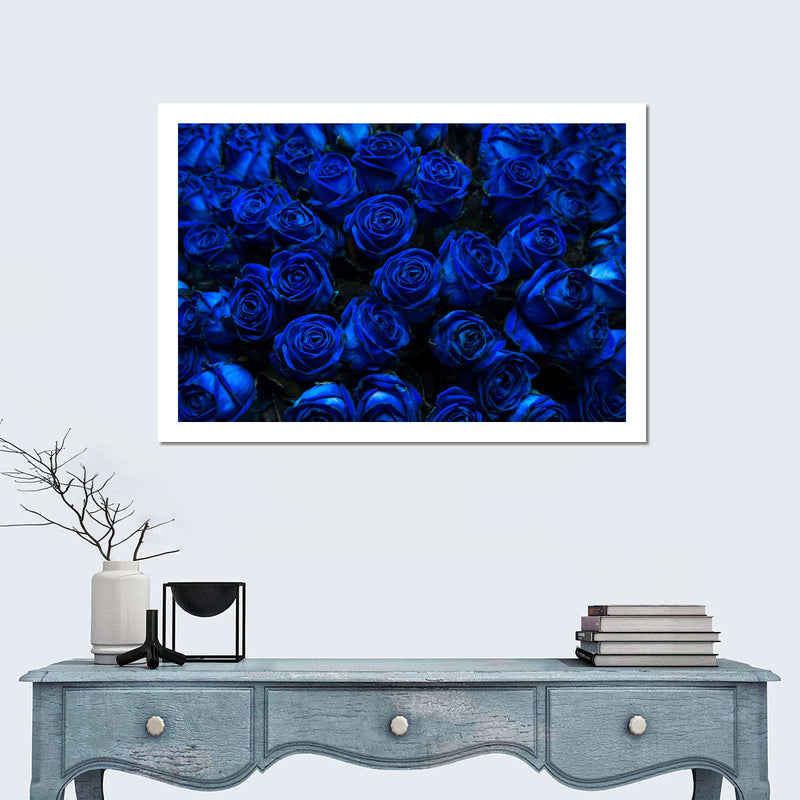 Royal Blue Roses Wall Art