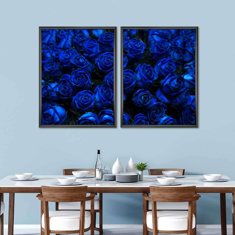 Royal Blue Roses Wall Art