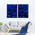 Royal Blue Roses Wall Art