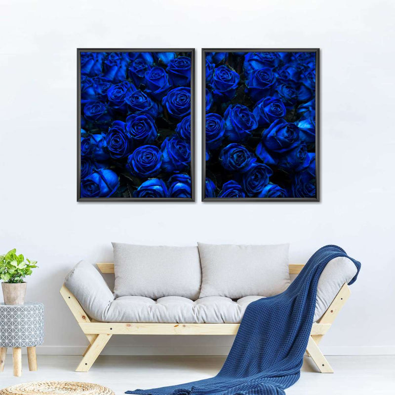 Royal Blue Roses Wall Art