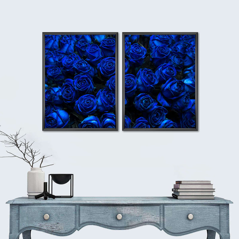 Royal Blue Roses Wall Art