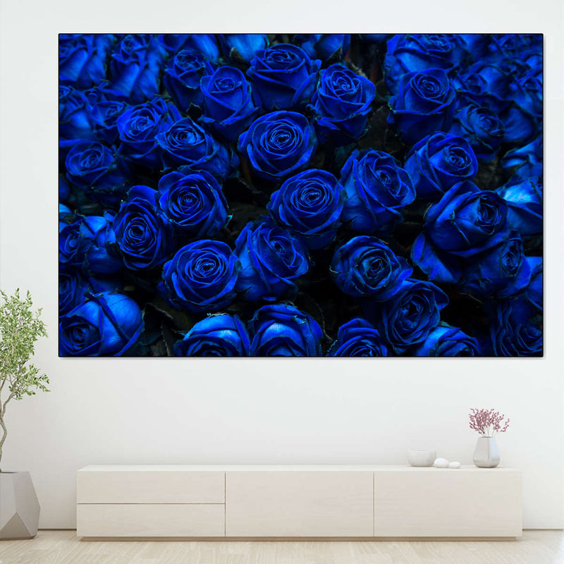 Royal Blue Roses Wall Art