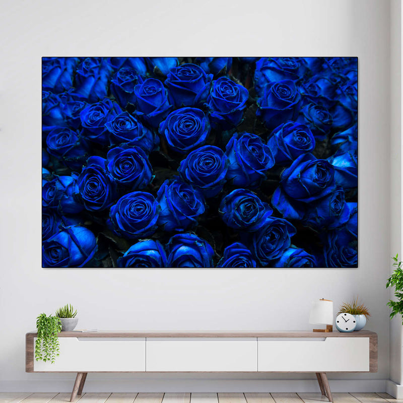 Royal Blue Roses Wall Art