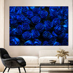 Royal Blue Roses Wall Art