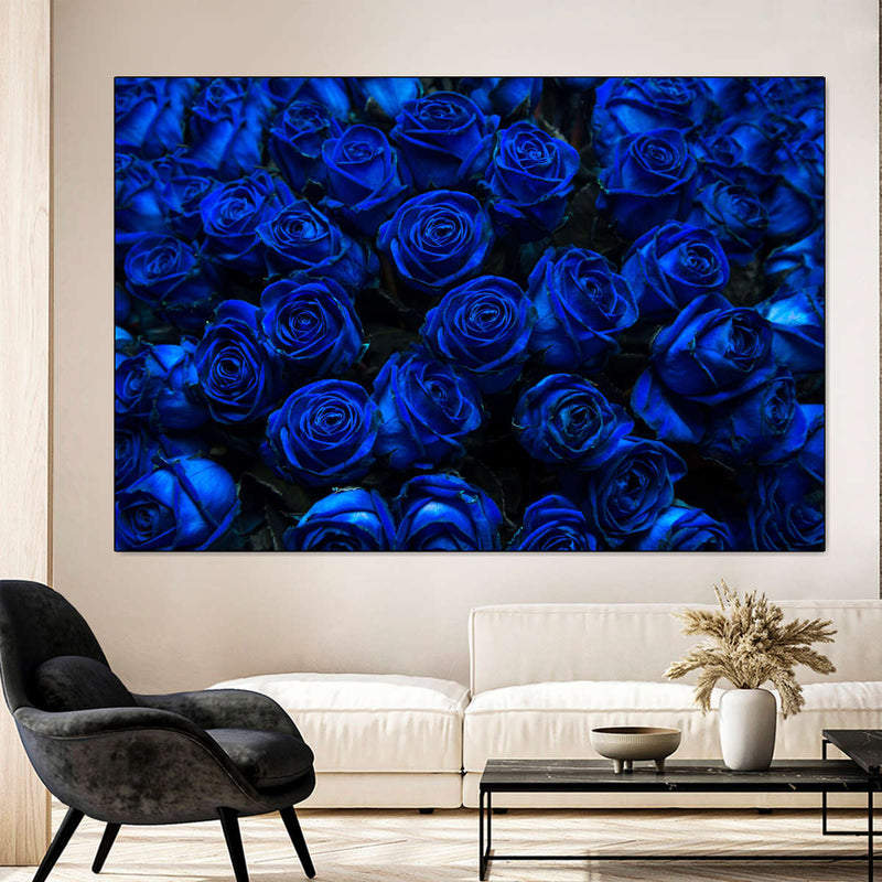 Royal Blue Roses Wall Art