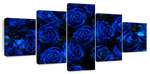 Royal Blue Roses Wall Art