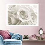 Pure White Roses Wall Art